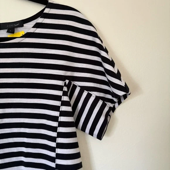J. Crew Black and White Striped Midi Dress Size Small - Picture 4 of 13